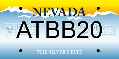 ATBB20 Nevada License Plate