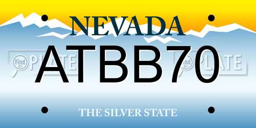 ATBB70 Nevada License Plate