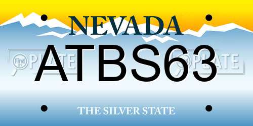 ATBS63 Nevada License Plate