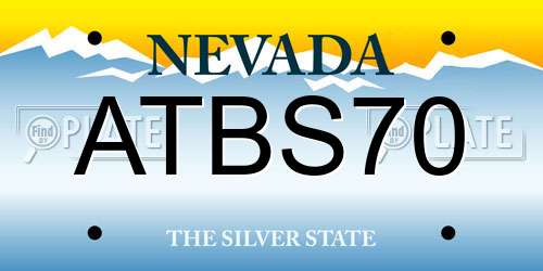 ATBS70 Nevada License Plate