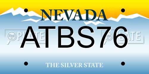 ATBS76 Nevada License Plate