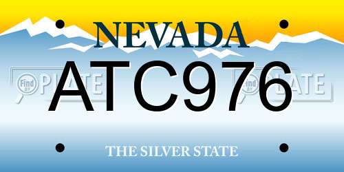 ATC976 Nevada License Plate