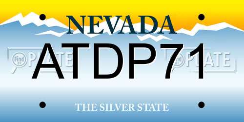 ATDP71 Nevada License Plate