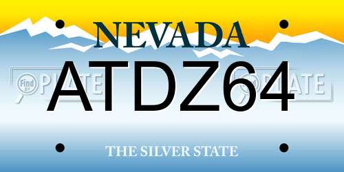 ATDZ64 Nevada License Plate