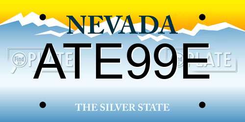 ATE99E Nevada License Plate