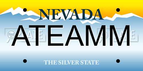 ATEAMM Nevada License Plate