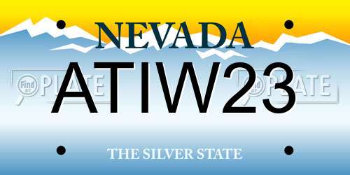 ATIW23 Nevada License Plate