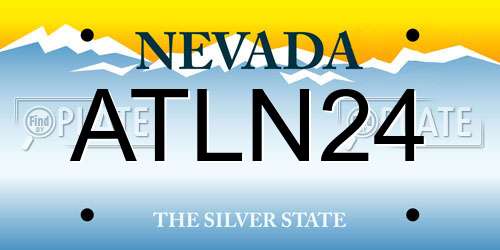 ATLN24 Nevada License Plate
