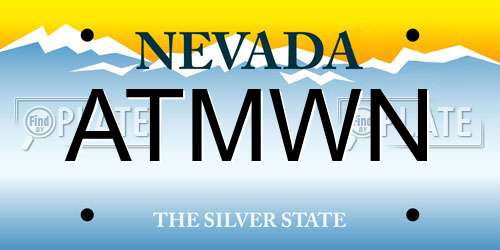 ATMWN Nevada License Plate