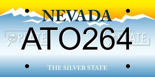 ATO264 Nevada License Plate