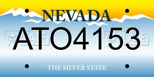 ATO4153 Nevada License Plate