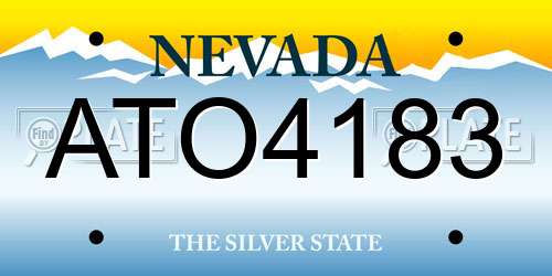 ATO4183 Nevada License Plate