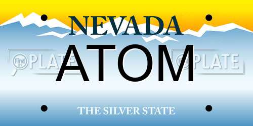 ATOM Nevada License Plate