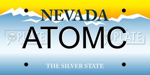ATOMC Nevada License Plate