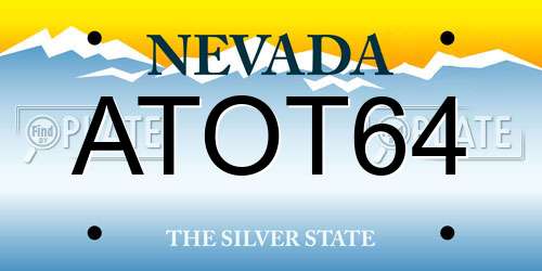 ATOT64 Nevada License Plate