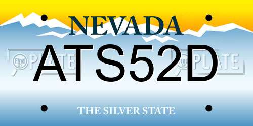 ATS52D Nevada License Plate