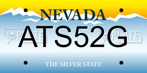 ATS52G Nevada License Plate