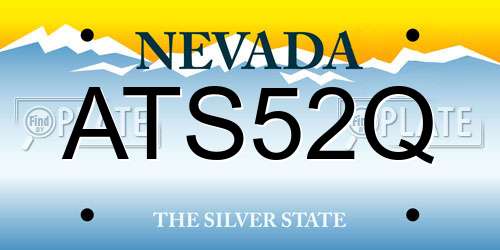 ATS52Q Nevada License Plate