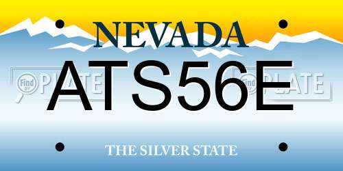 ATS56E Nevada License Plate