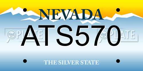 ATS570 Nevada License Plate