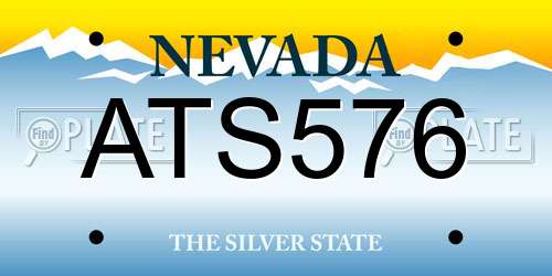 ATS576 Nevada License Plate