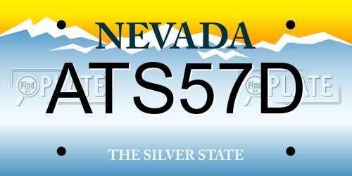 ATS57D Nevada License Plate