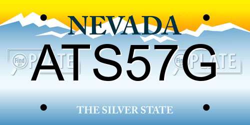 ATS57G Nevada License Plate