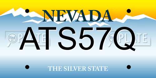 ATS57Q Nevada License Plate