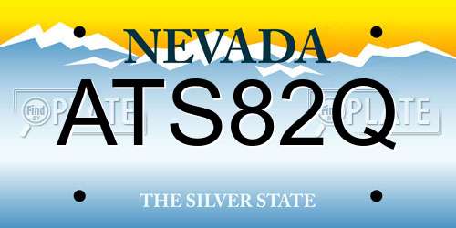ATS82Q Nevada License Plate