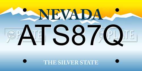 ATS87Q Nevada License Plate