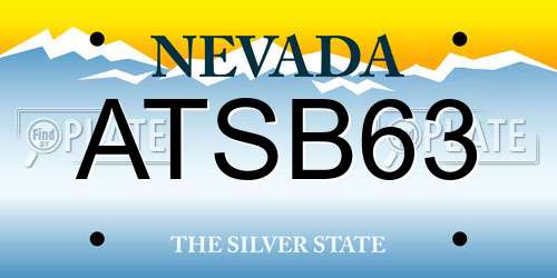ATSB63 Nevada License Plate