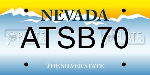 ATSB70 Nevada License Plate