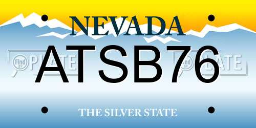 ATSB76 Nevada License Plate