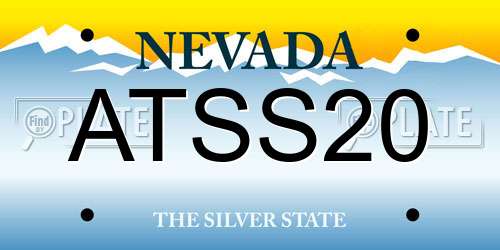 ATSS20 Nevada License Plate