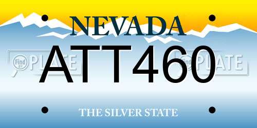 ATT460 Nevada License Plate