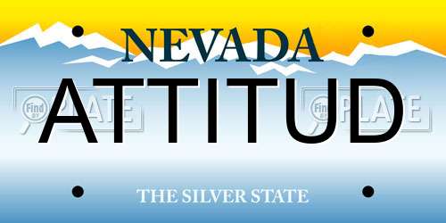 ATTITUD Nevada License Plate
