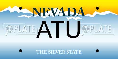 ATU Nevada License Plate