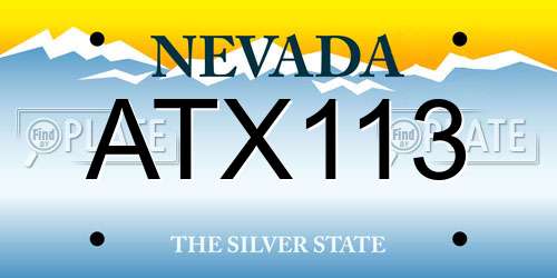 ATX113 Nevada License Plate