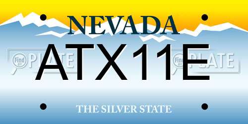 ATX11E Nevada License Plate