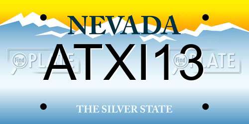 ATXI13 Nevada License Plate