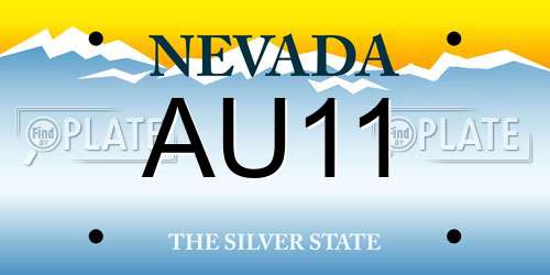 AU11 Nevada License Plate