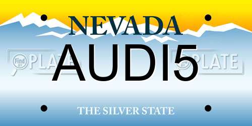 AUDI5 Nevada License Plate