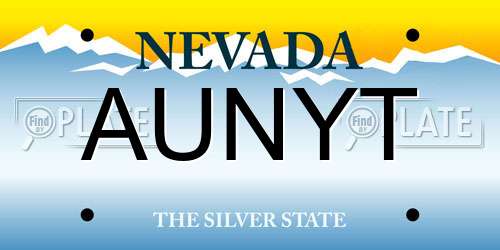 AUNYT Nevada License Plate