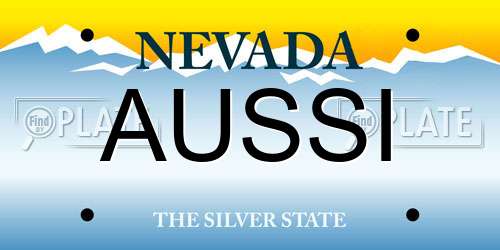AUSSI Nevada License Plate