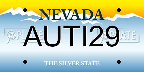 AUTI29 Nevada License Plate