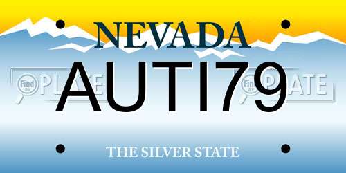 AUTI79 Nevada License Plate
