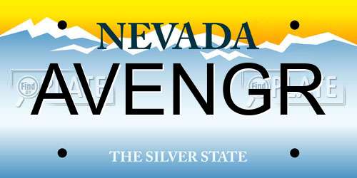 AVENGR Nevada License Plate