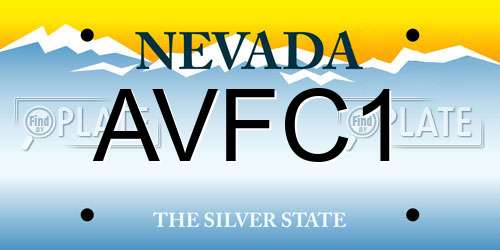 AVFC1 Nevada License Plate