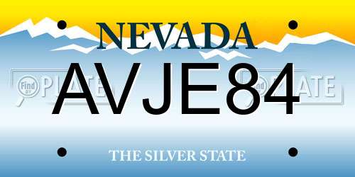 AVJE84 Nevada License Plate