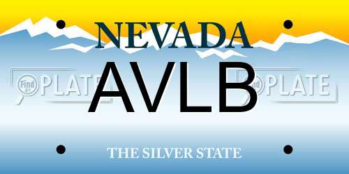 AVLB Nevada License Plate